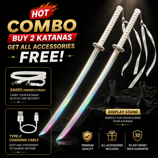 Luminous Phantom Katana – 8-Color LED Mist Blade