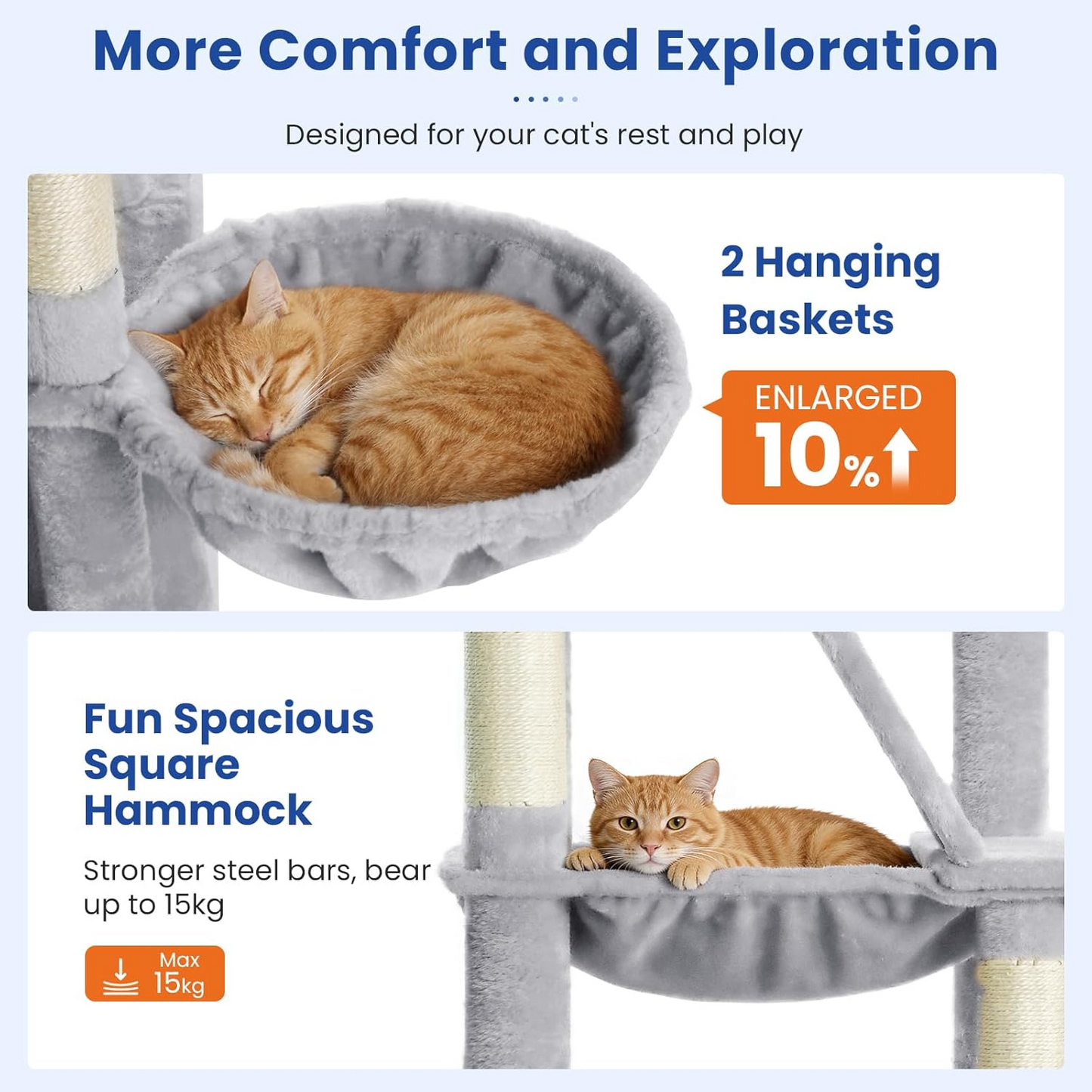 Cat Tree 82 in Multi-Level Cat Tower for Indoor Cats