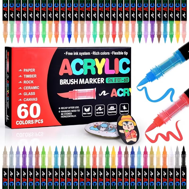 SONAMY 120 Colors Acrylic Paint Markers