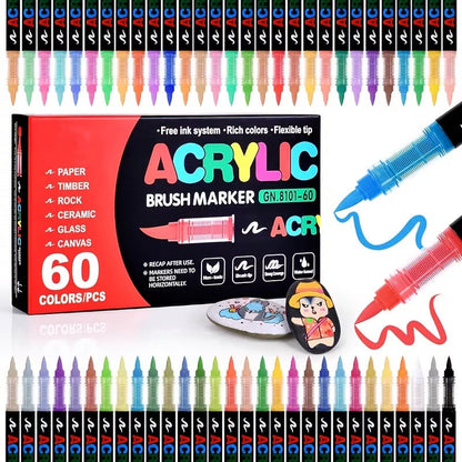 SONAMY 120 Colors Acrylic Paint Markers