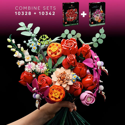 LEGO Botanicals Pretty Pink Flower Bouquet Building Set