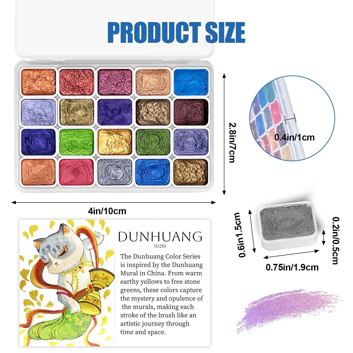 SONAMY Mini Glitter Watercolor Paint Set
