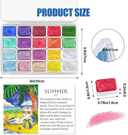 SONAMY Mini Glitter Watercolor Paint Set