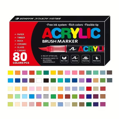 SONAMY 120 Colors Acrylic Paint Markers