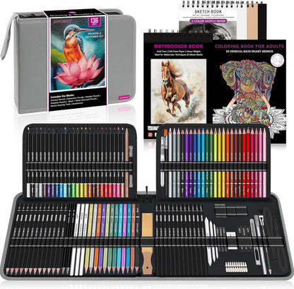 SONAMY 136 PCS Drawing & Sketching Set