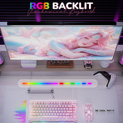 GravaStar Mercury K1 75% Pink Wireless Keyboard