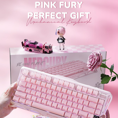 GravaStar Mercury K1 75% Pink Wireless Keyboard