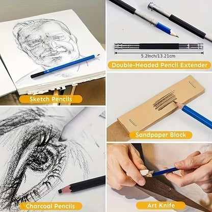 35pcs Professional Drawing Pencil & Charcoal Art Supplies