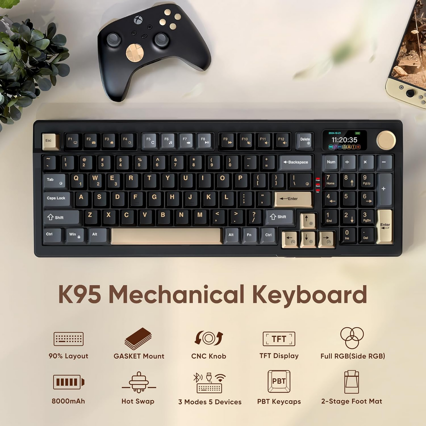 RedThunder K95 Wireless Mechanical Keyboard